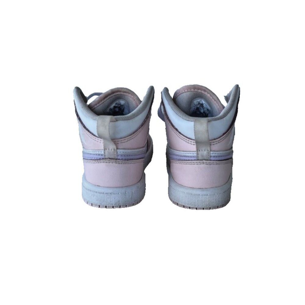 Air Jordan 1 Mid Toddler Sneakers Pink White Purple Size 11C - Picture 3 of 8
